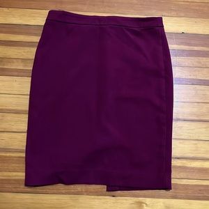 J. Crew no.2 pencil skirt size 8 maroon